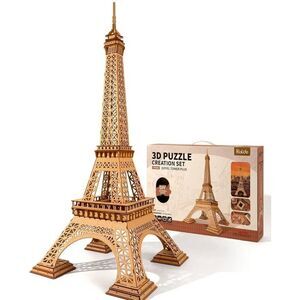 Rolife DIY 3D Wooden Puzzles Large Eiffel Tower Set-Model Building Sets, Paris A